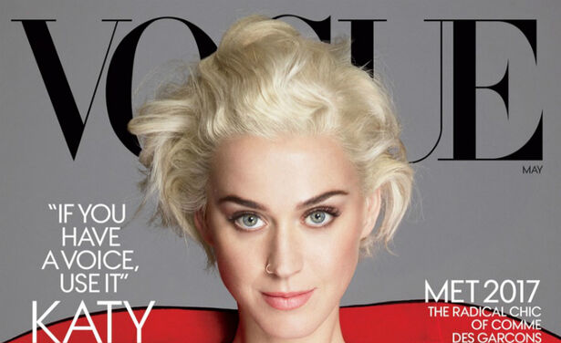Katy Perry is classy en blond in Comme Des Garçons voor Vogue